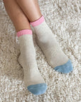Chaussettes Color Block Girlfriend Le Bon Shoppe Gris Rose - Ex - voto