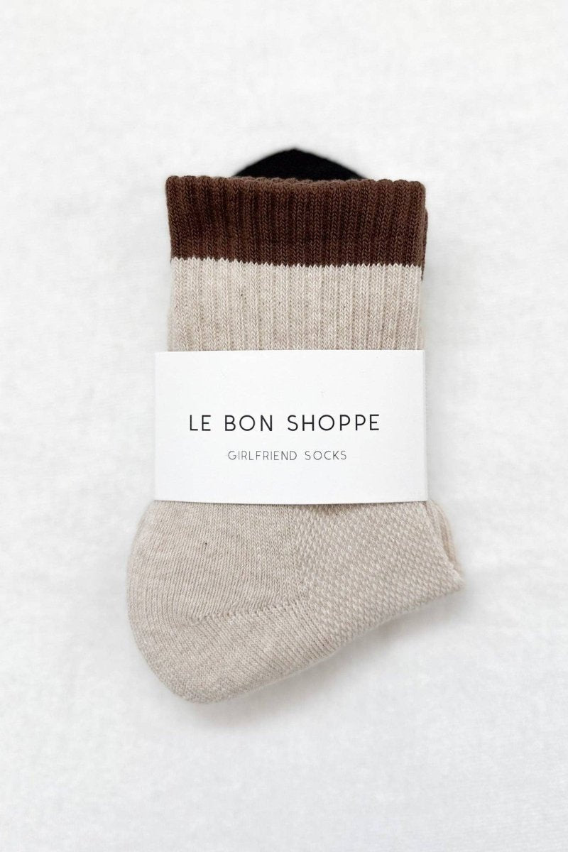 Chaussettes Color Block Girlfriend Le Bon Shoppe Noir Café - Ex - voto