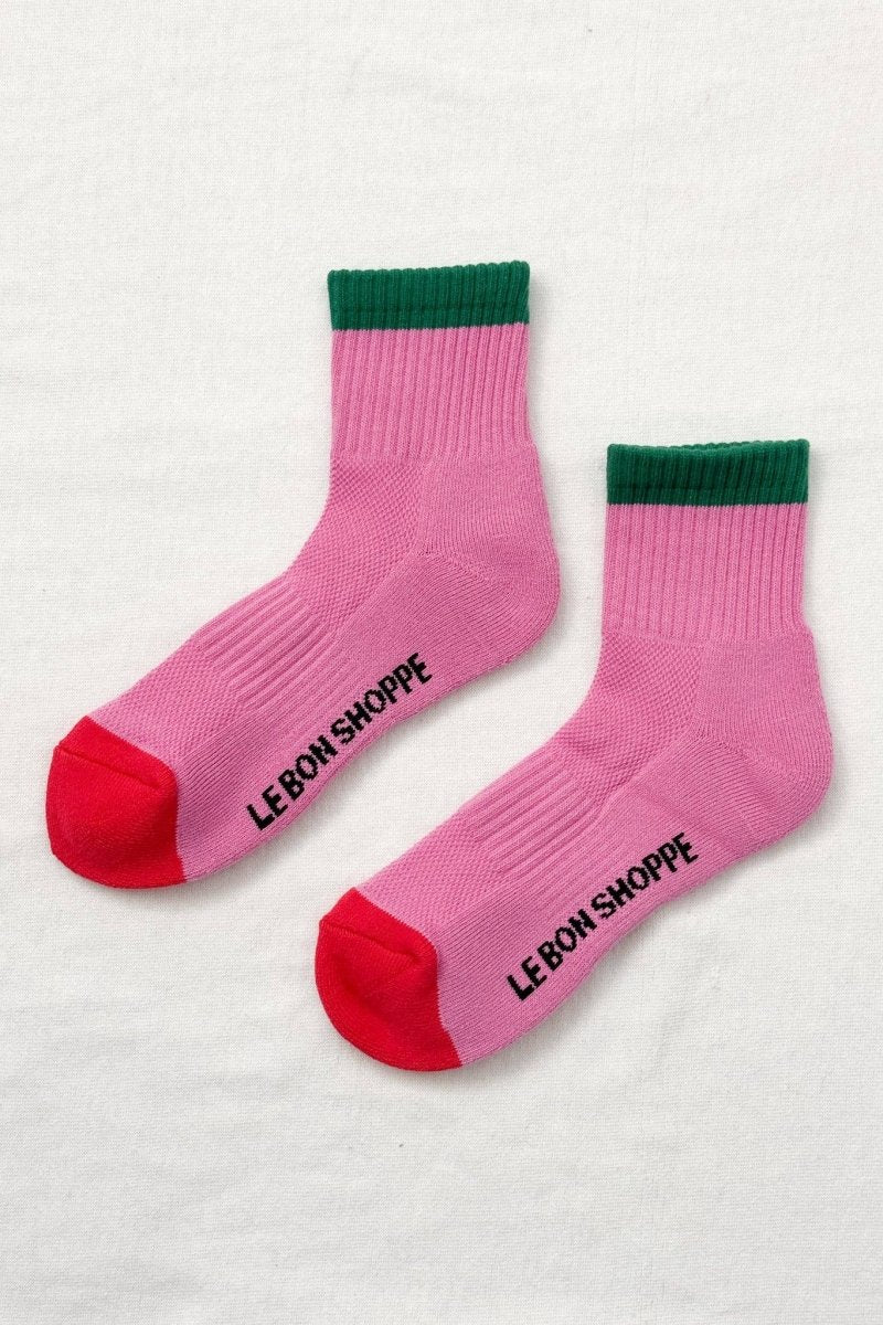 Chaussettes Color Block Girlfriend Le Bon Shoppe Rose Vert - Ex - voto