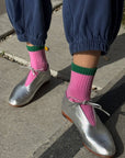 Chaussettes Color Block Girlfriend Le Bon Shoppe Rose Vert - Ex - voto