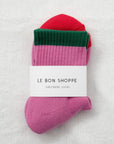 Chaussettes Color Block Girlfriend Le Bon Shoppe Rose Vert - Ex - voto