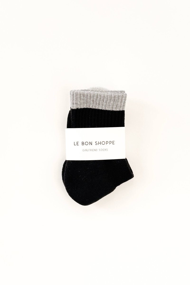 Chaussettes Color Block Girlfriend Noir et Gris Le Bon Shoppe - Ex - voto