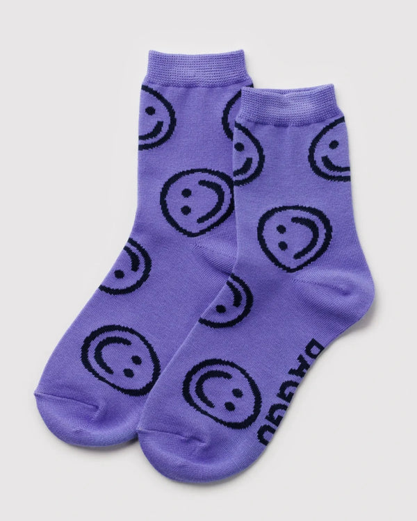 Chaussettes Crew Baggu Lavender Happy - Ex-voto