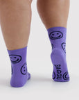 Chaussettes Crew Baggu Lavender Happy - Ex-voto