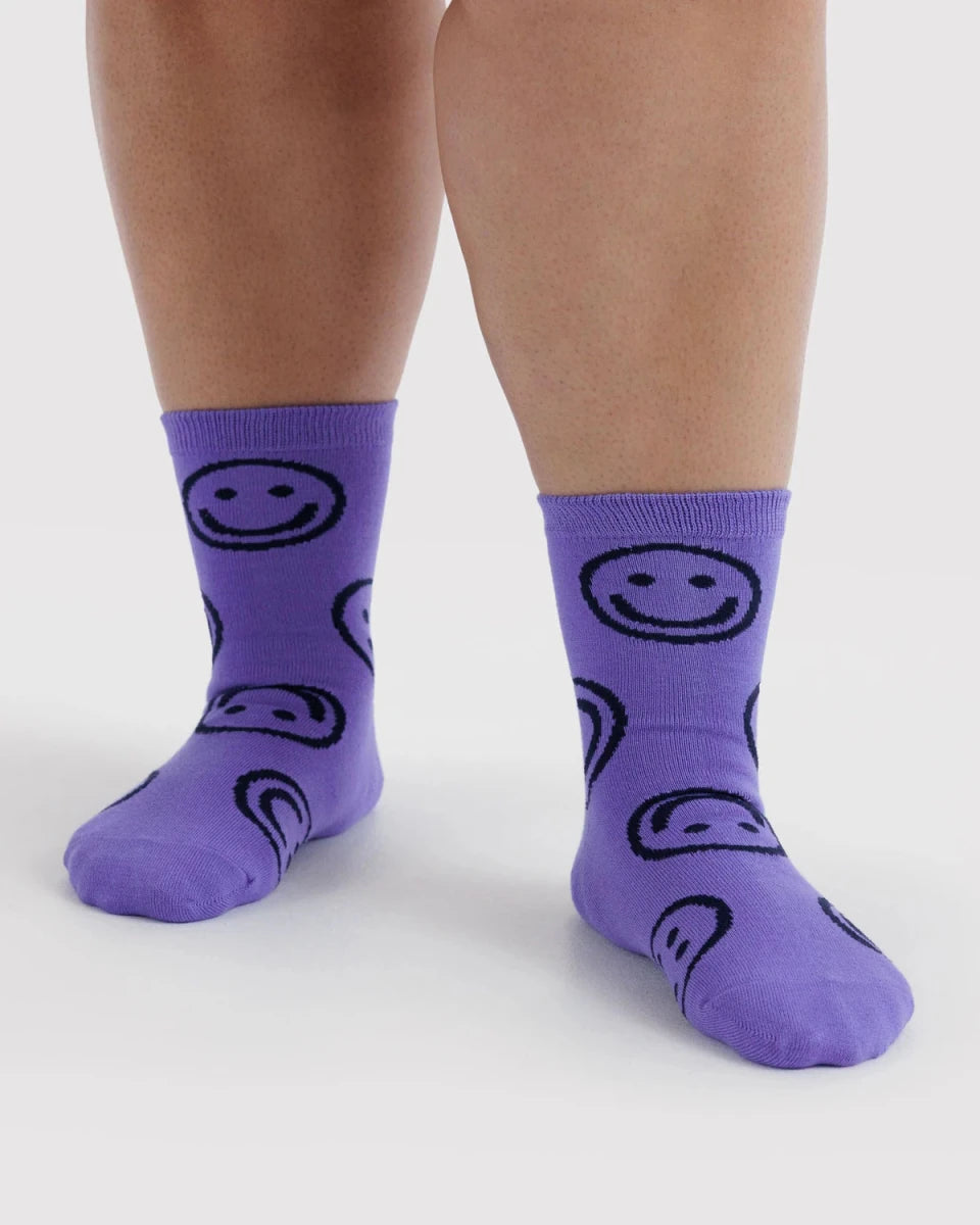 Chaussettes Crew Baggu Lavender Happy - Ex-voto