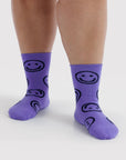 Chaussettes Crew Baggu Lavender Happy - Ex-voto