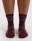 Chaussettes Crew Baggu Mahogany Happy - Ex - voto