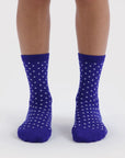 Chaussettes Crew Baggu Micro Blue and White Polka Dot - Ex-voto