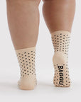 Chaussettes Crew Baggu Micro Cream and Black Polka Dot - Ex-voto