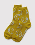 Chaussettes Crew Baggu Ochre Happy - Ex-voto