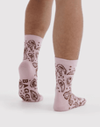 Chaussettes Crew Baggu Paisley Pink - Ex-voto