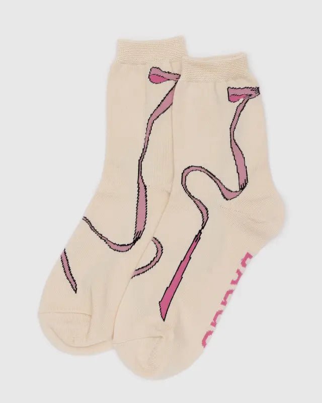 Chaussettes Crew Baggu Pink Bow - Ex - voto
