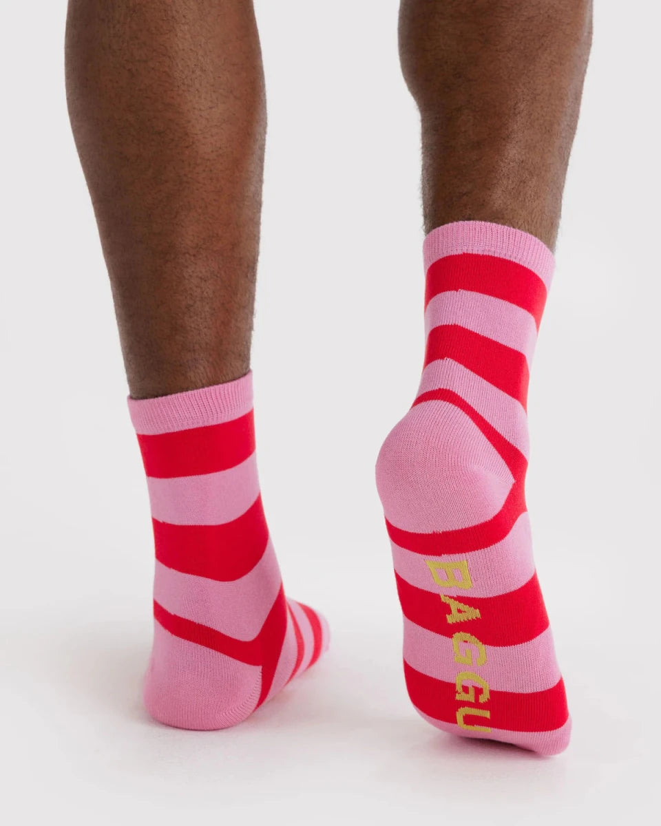 Chaussettes Crew Baggu Pink Stripe - Ex - voto