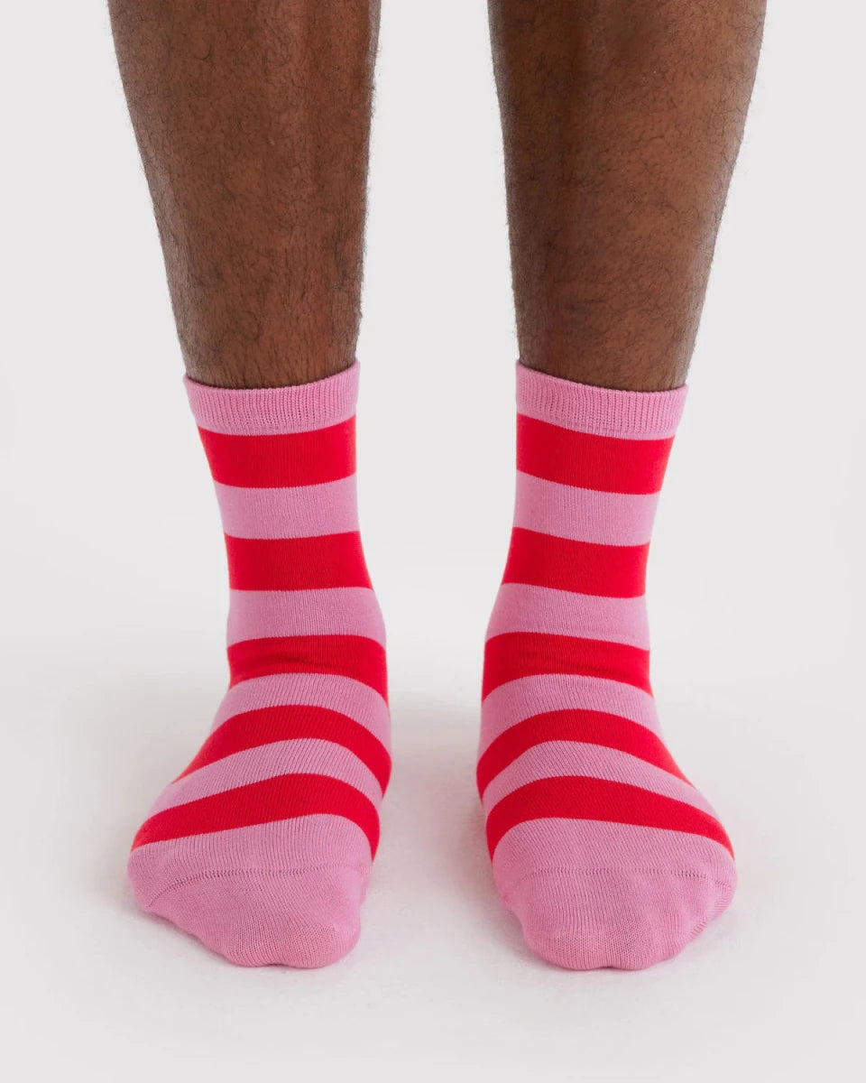 Chaussettes Crew Baggu Pink Stripe - Ex - voto