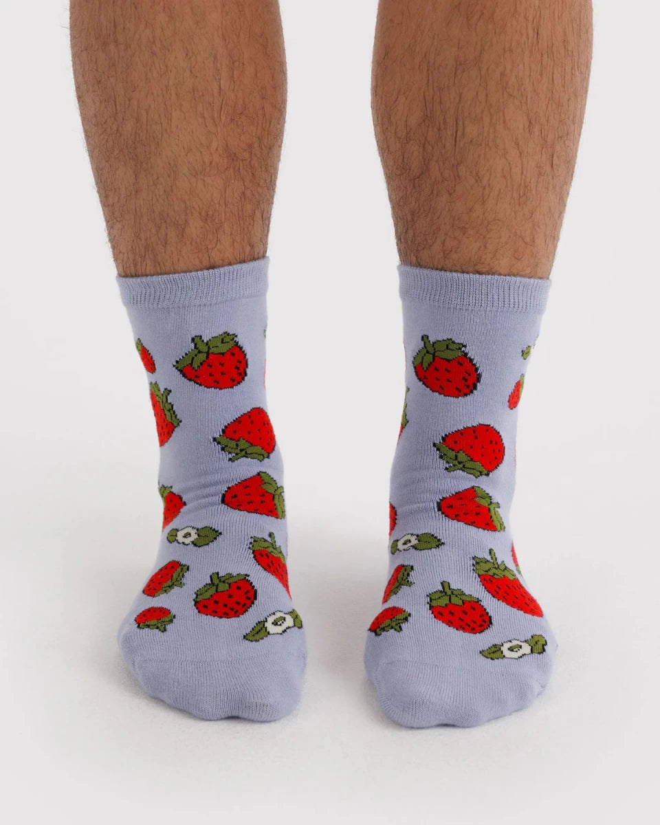 Chaussettes Crew Baggu Strawberry Blossom - Ex - voto