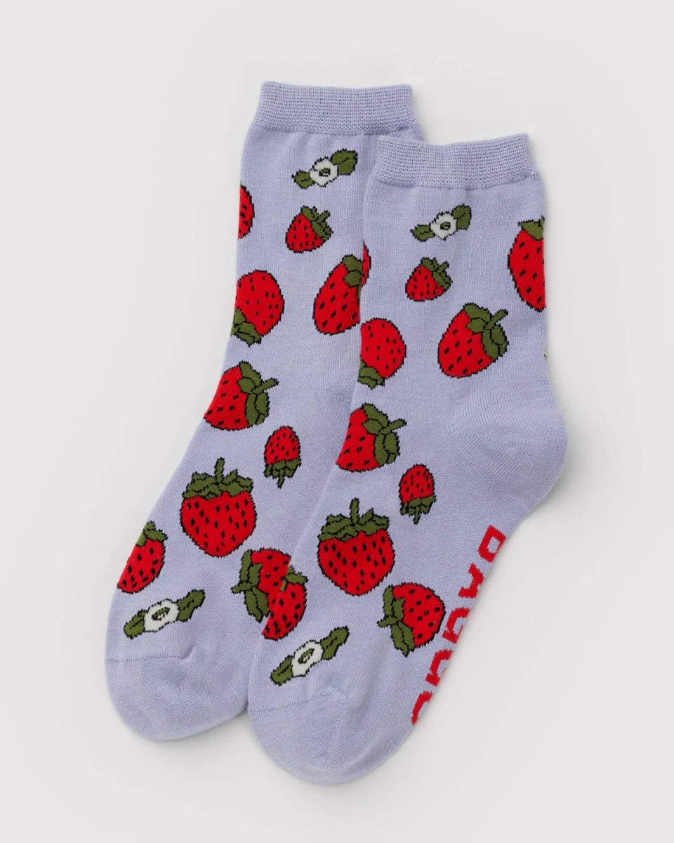 Chaussettes Crew Baggu Strawberry Blossom - Ex - voto