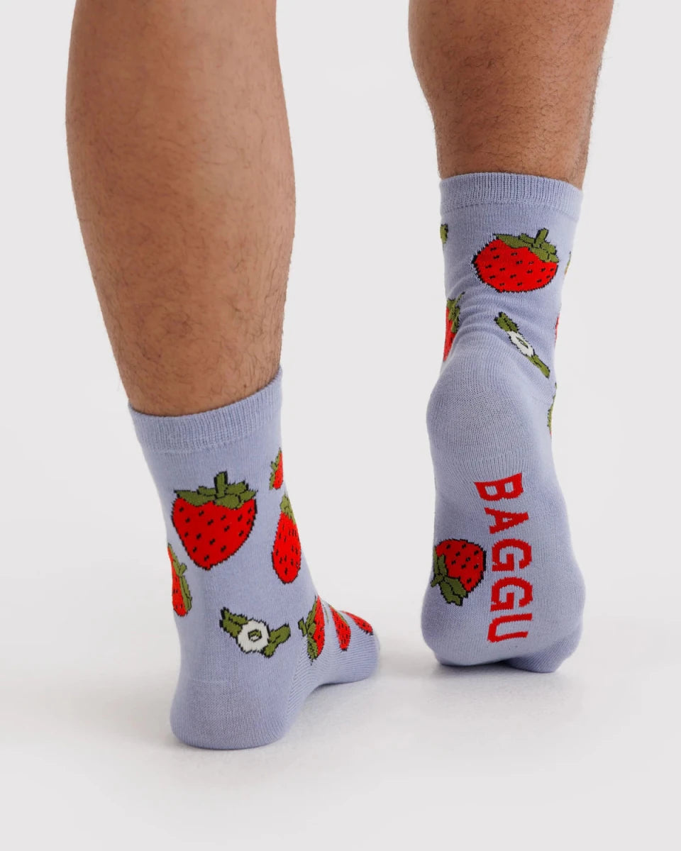 Chaussettes Crew Baggu Strawberry Blossom - Ex - voto