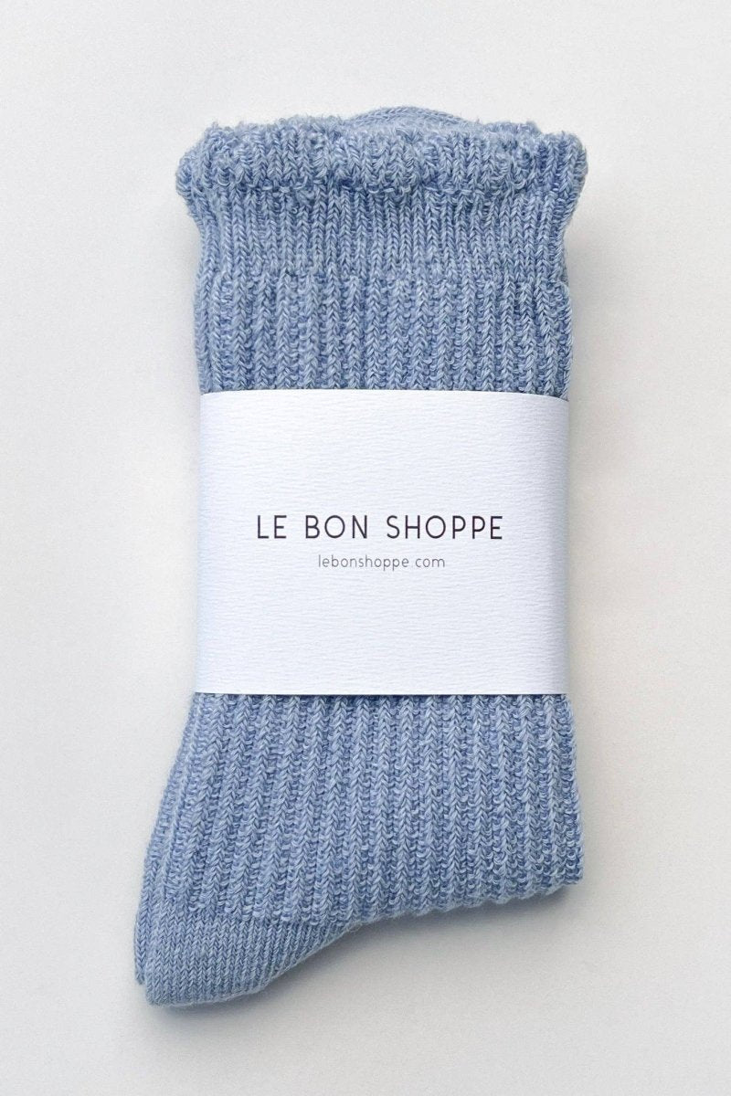 Chaussettes en Lin Scallop Bleu Le Bon Shoppe - Ex-voto
