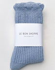 Chaussettes en Lin Scallop Bleu Le Bon Shoppe - Ex-voto