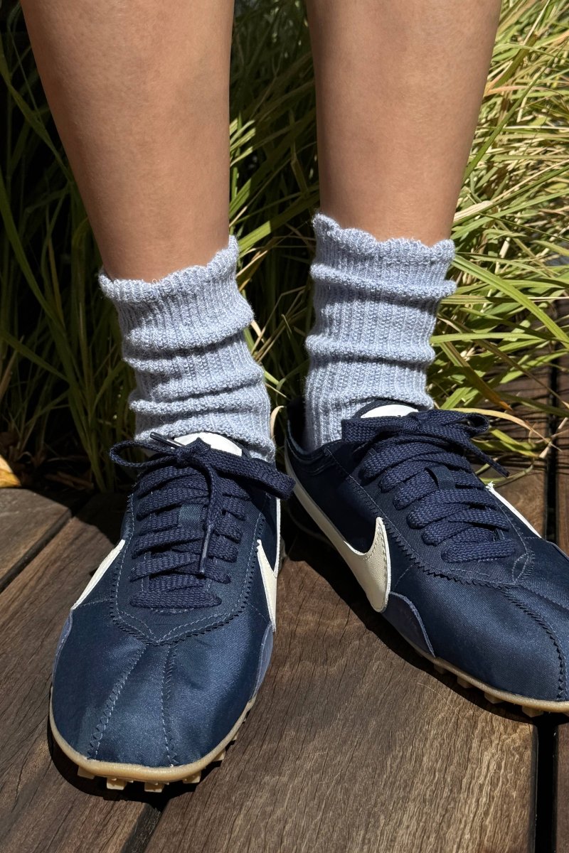 Chaussettes en Lin Scallop Bleu Le Bon Shoppe - Ex-voto