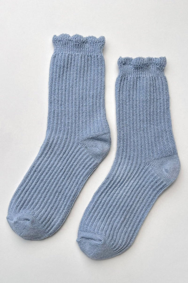 Chaussettes en Lin Scallop Bleu Le Bon Shoppe - Ex-voto