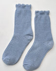 Chaussettes en Lin Scallop Bleu Le Bon Shoppe - Ex-voto