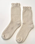 Chaussettes en Lin Scallop Naturel Le Bon Shoppe - Ex-voto