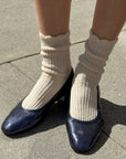 Chaussettes en Lin Scallop Naturel Le Bon Shoppe - Ex-voto