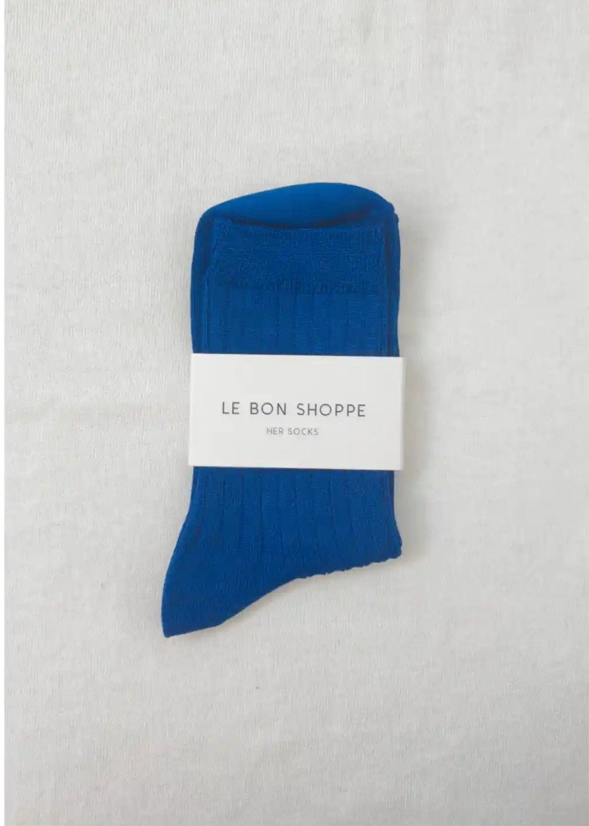 Chaussettes Her Le Bon Shoppe Cobalt - Ex - voto
