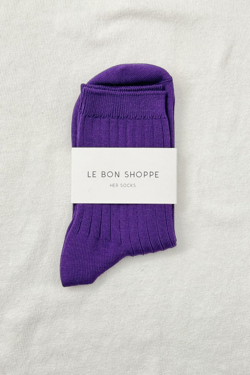 Chaussettes Her Le Bon Shoppe Eggplant - Ex - voto