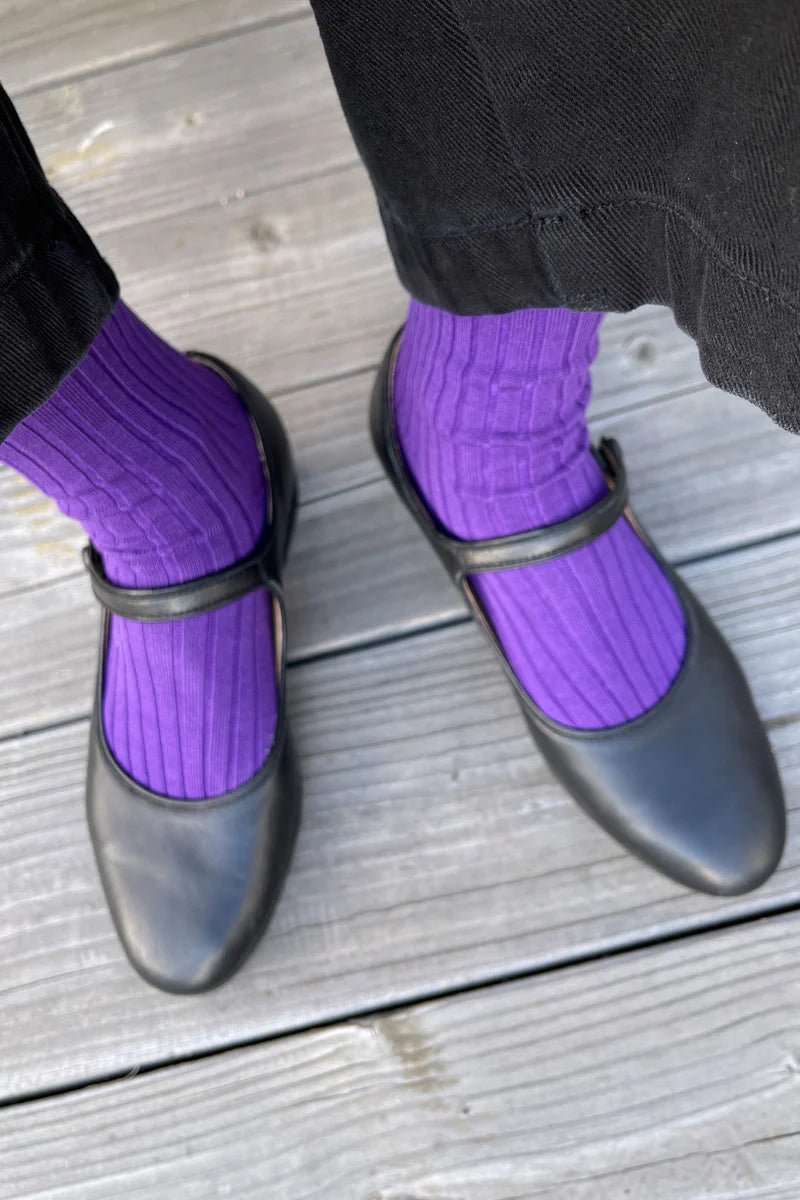 Chaussettes Her Le Bon Shoppe Eggplant - Ex - voto