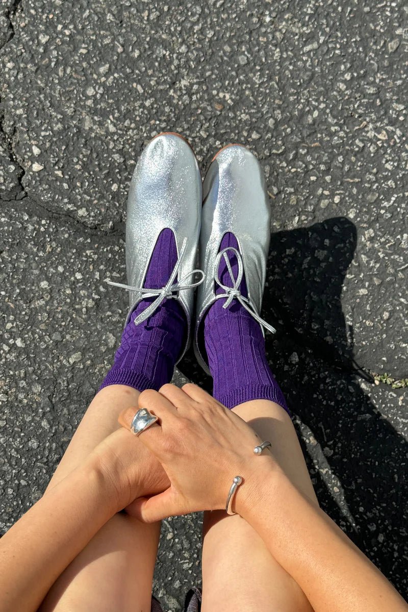 Chaussettes Her Le Bon Shoppe Eggplant - Ex - voto