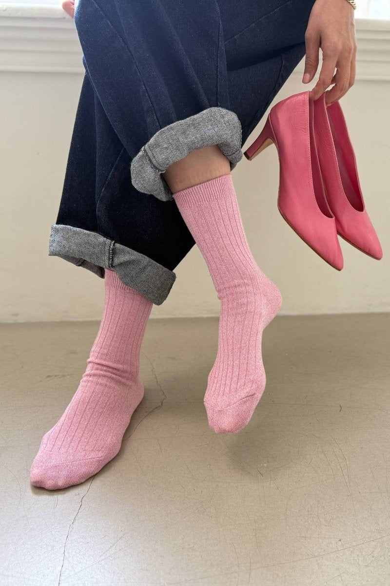Chaussettes Her Modal Lurex Le Bon Shoppe Sparkling Rose - Ex - voto