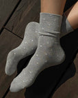 Chaussettes Lurex Argentées à Pois Blancs Le Bon Shoppe - Ex-voto
