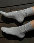 Chaussettes Lurex Argentées à Pois Blancs Le Bon Shoppe - Ex-voto