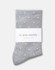 Chaussettes Lurex Argentées à Pois Blancs Le Bon Shoppe - Ex-voto