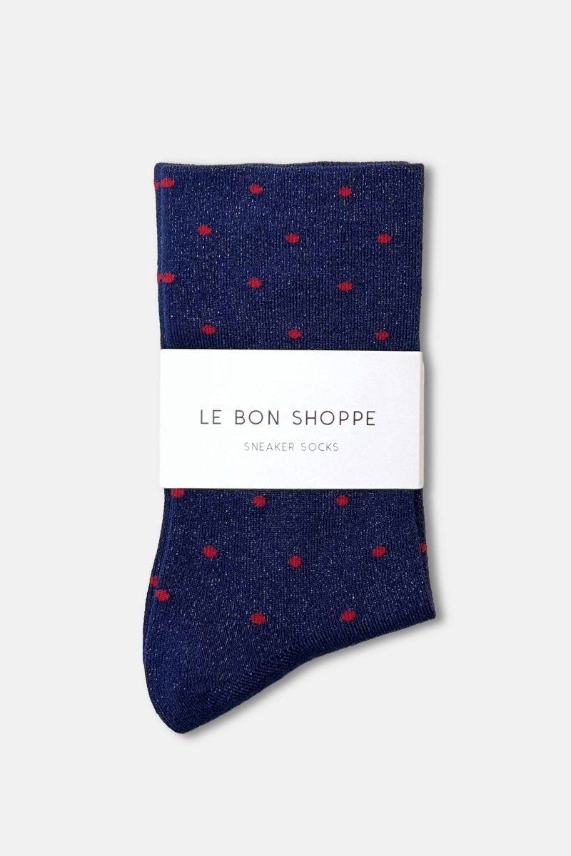 Chaussettes Lurex Bleues à Pois Rouges Le Bon Shoppe - Ex-voto
