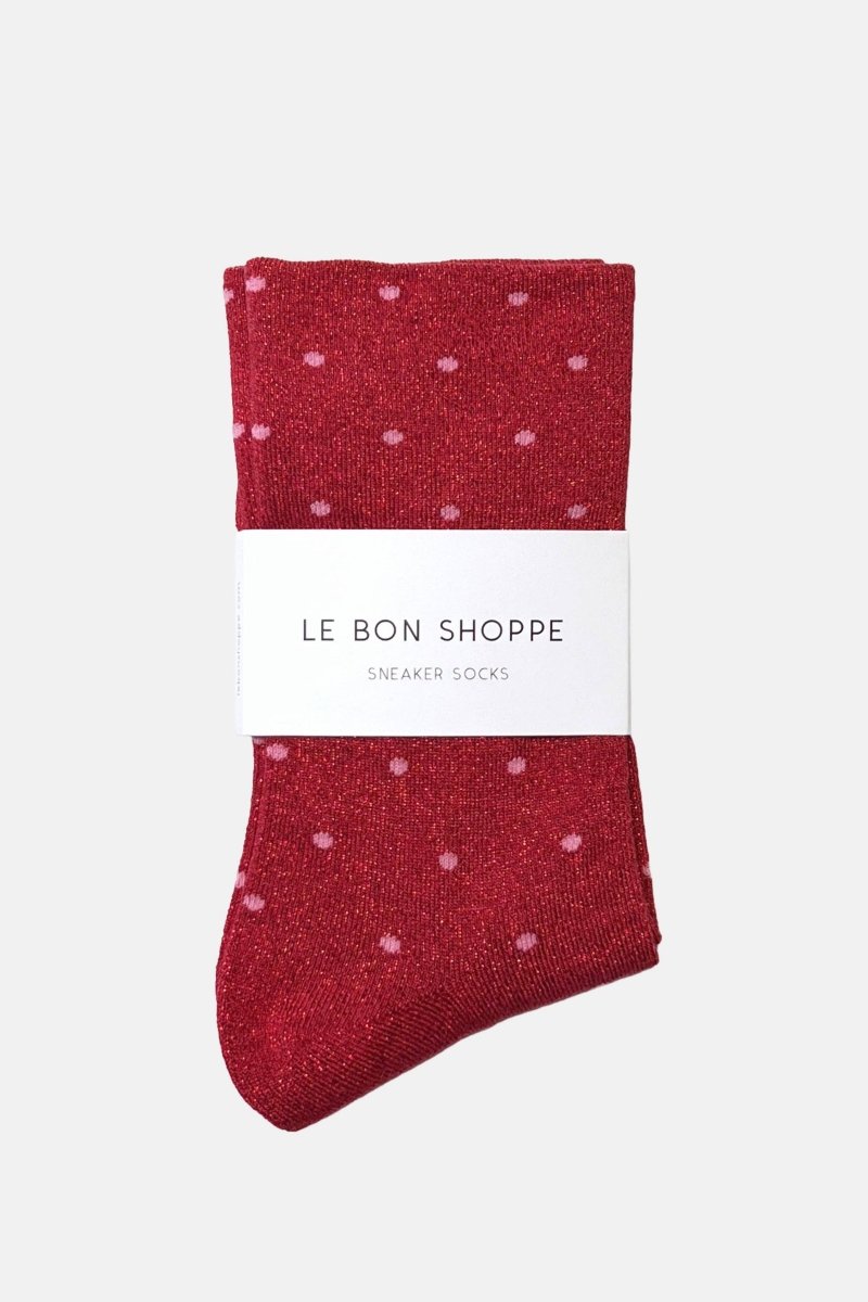 Chaussettes Lurex Rouges à Pois Roses Le Bon Shoppe - Ex-voto