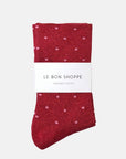 Chaussettes Lurex Rouges à Pois Roses Le Bon Shoppe - Ex-voto