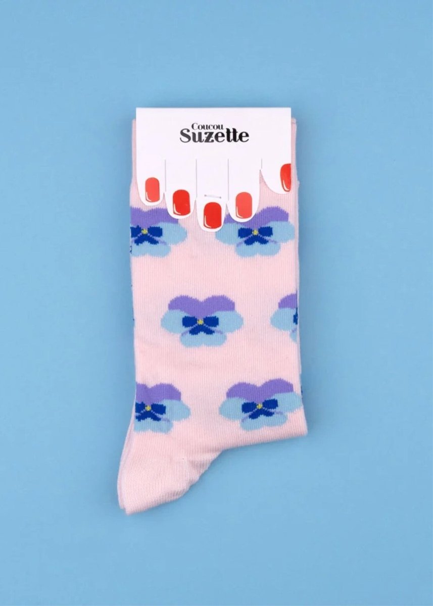 Chaussettes Pensées Coucou Suzette - Ex - voto