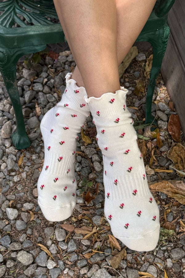 Chaussettes Pétales Ruffled Crèmes Le Bon Shoppe - Ex-voto
