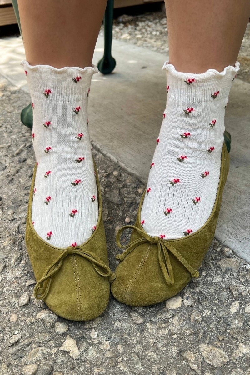 Chaussettes Pétales Ruffled Crèmes Le Bon Shoppe - Ex-voto