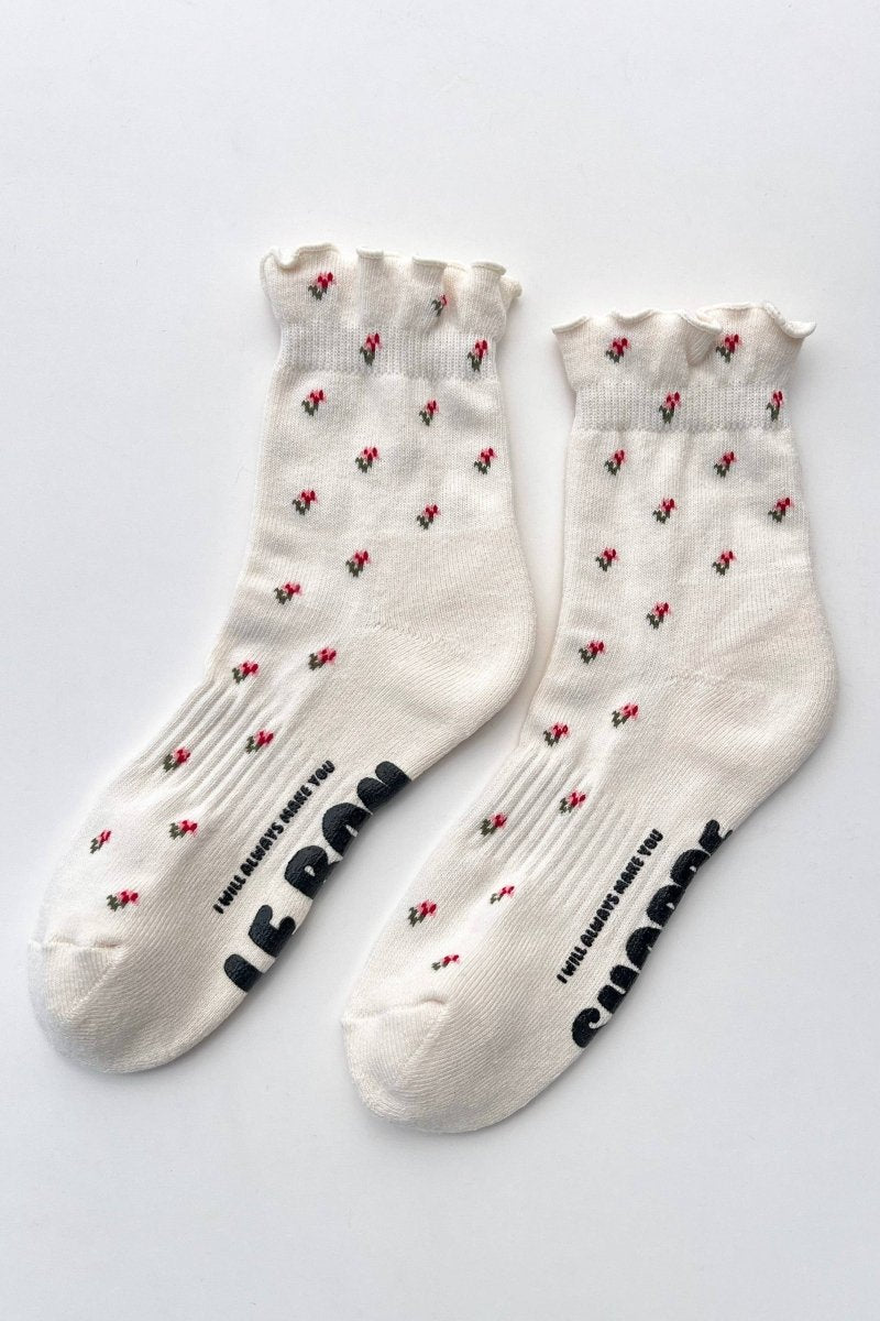 Chaussettes Pétales Ruffled Crèmes Le Bon Shoppe - Ex-voto