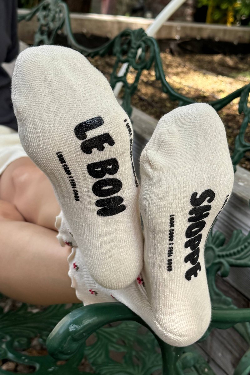 Chaussettes Pétales Ruffled Crèmes Le Bon Shoppe - Ex-voto