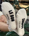 Chaussettes Pétales Ruffled Crèmes Le Bon Shoppe - Ex-voto