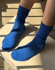 Chaussettes Pointelle Eyelet Cobalt Le Bon Shoppe - Ex-voto