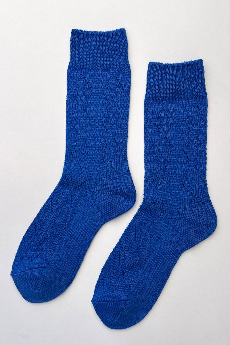 Chaussettes Pointelle Eyelet Cobalt Le Bon Shoppe - Ex-voto