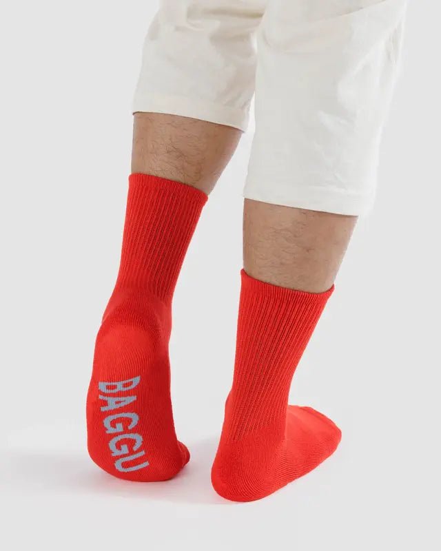 Chaussettes Ribbed Baggu Candy Apple - Ex - voto