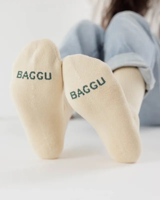 Chaussettes Ribbed Baggu Ecru - Ex - voto