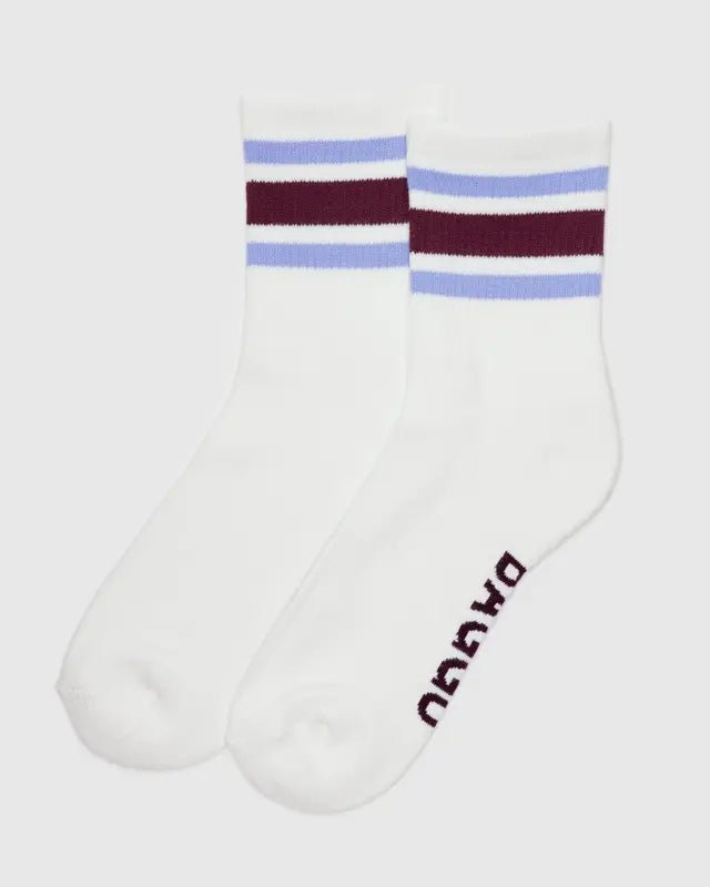 Chaussettes Ribbed Baggu Ivory Stripe - Ex - voto